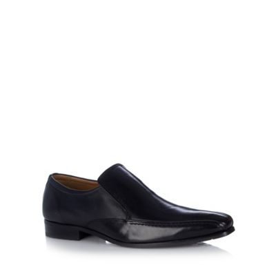Henley Comfort Black leather tramline shoes